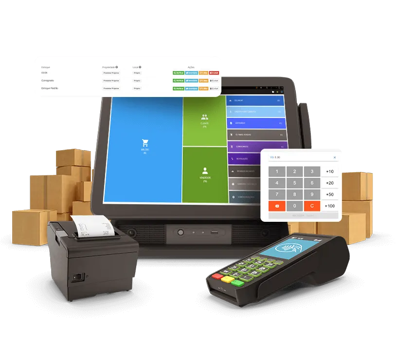 PDV e equipamentos integrados ao sistema Gestão Simples